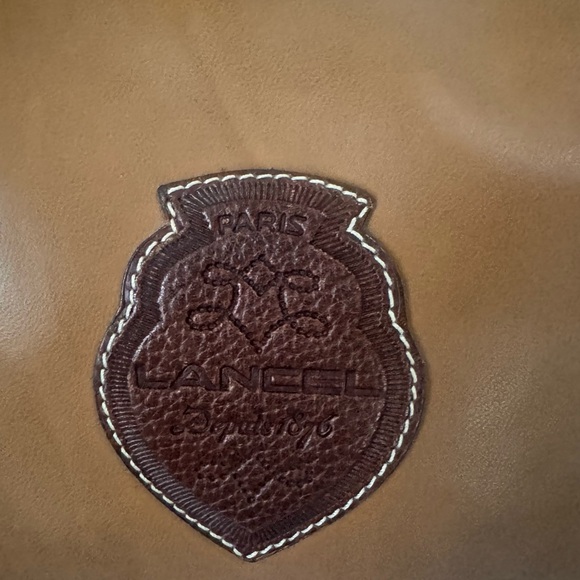 LANCEL Vintage 80s 90 Leather Shoulder Hobo Crossbody Bag Logo Minimalist Brown - Picture 6 of 16